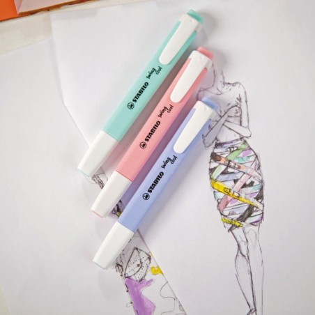 Confezione 6 Evidenziatori Swing Cool STABILO, colori pastello