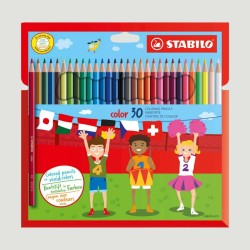 Confezione 30 Matite Colorate STABILO Color, 26 colori classici e 4 colori fluo