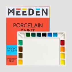 Tavolozza in Porcellana Rettangolare Meeden, dimensioni 14x20cm