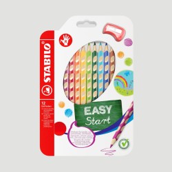 Confezione 12 Matite Colorate STABILO EASYcolors, per mancini