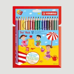 Confezione 18 Matite Colorate MAXI STABILO Trio Thick