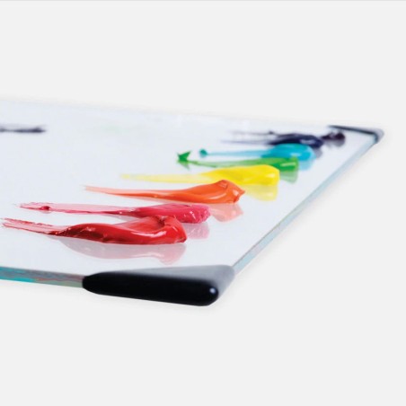 Tavolozza in Vetro Temperato Trasparente POSH® Masterson