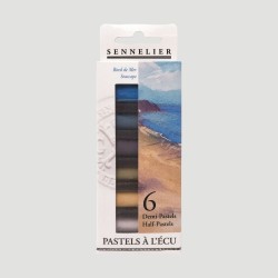 Set 6 Mezzi Pastelli Morbidi Sennelier, tonalità marine
