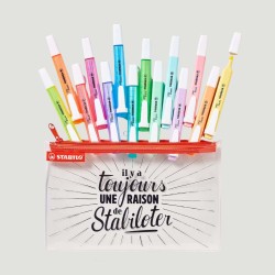 Astuccio 14 Evidenziatori Swing Cool STABILO, Edizione Limitata con colori fluo e pastello