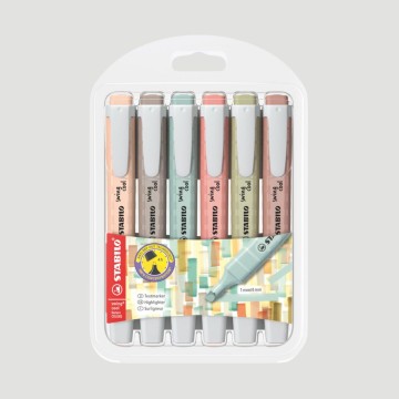 Confezione 6 Evidenziatori Swing Cool NATUREcolors STABILO