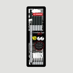 Confezione 5 Multiliner Neri STABILO Creative Tips