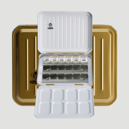 EDIZIONE LIMITATA "Gold" Set Acquerelli Horadam Schmincke, 6 Mezzi Godet