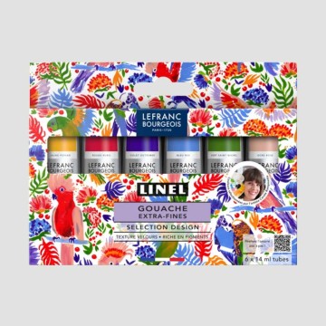 Set 6 Gouache Linel Lefranc Bourgeois, colori della natura