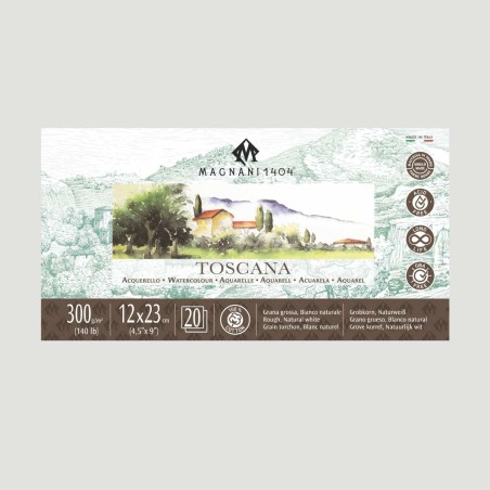 Blocco Magnani 1404 Toscana Grana Ruvida, 300gr 100% Cotone