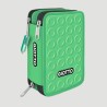 Astuccio 3 Zip Stilnovo Giotto, colore verde