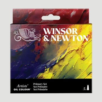 Set Colori Primari Olio Artists Winsor&Newton, 5 tubetti da 37ml