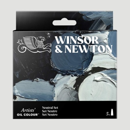 Set Colori Neutri Olio Artists Winsor&Newton, 5 tubetti da 37ml