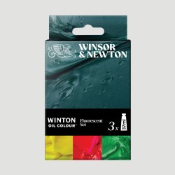 Set Colori a Olio Fluorescenti Winton Winsor&Newton, 3 tubetti da 37ml FLUO