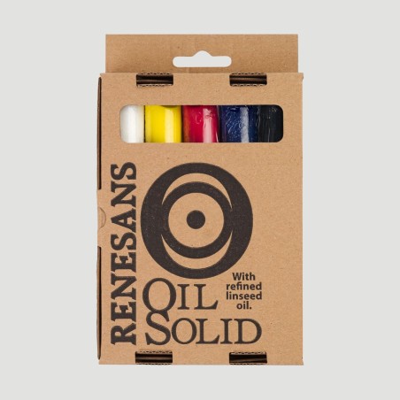 Confezione 5 Oil Solid Renesans, Colori Primari