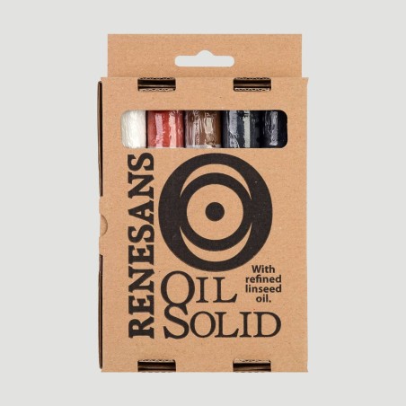 Confezione 5 Oil Solid Renesans, Colori Tradizionali