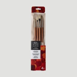 Astuccio 4 Pennelli Sintetici Artists' Oil Winsor&Newton