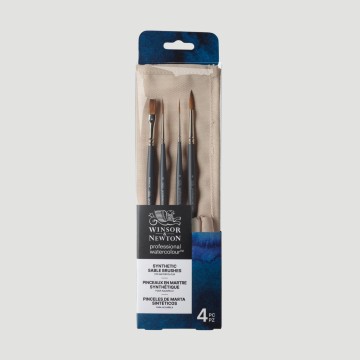 Astuccio 4 Pennelli Sintetici Professional Watercolour Winsor&Newton