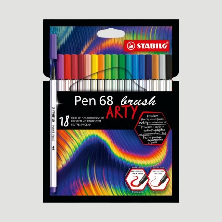 Astuccio Pennarelli Stabilo Pen 68, 8 Colori Pastello