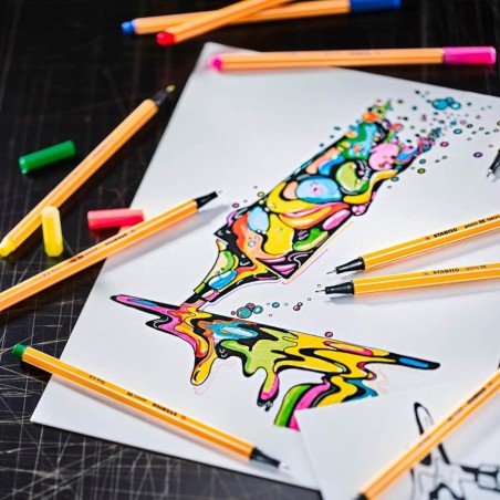 Astuccio Pennarelli Stabilo Pen 68, 8 Colori Pastello