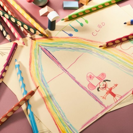 Confezione 24 Matite Colorate STABILO EASYcolors, per destrimani