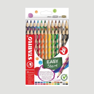 Confezione 24 Matite Colorate STABILO EASYcolors, per destrimani