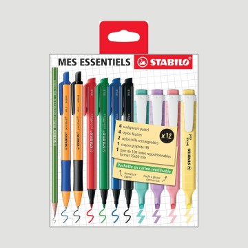 Confezione STABILO My Essential, 12 Prodotti per Scuola&Ufficio