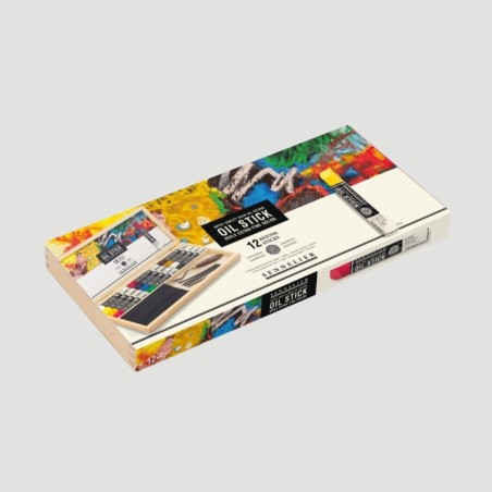 Cassetta in Legno 12 Oil Stick Sennelier