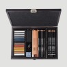 Valigetta in Legno Lyra Monocromo, 31 Pezzi per il Disegno Monocromatico