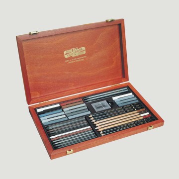 Valigetta in Legno Assortimento Arte Koh-I-Noor, per tecniche secche