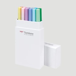 Set 12 Pennarelli ABT Dual Brush Tombow, Colori Pastello
