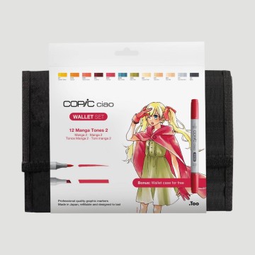 Set 12 Pennarelli Copic Ciao, Manga Set 2