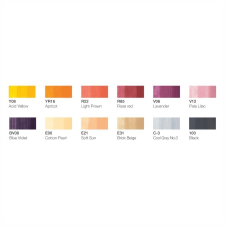 Set 12 Pennarelli Copic Ciao, Manga Set 1