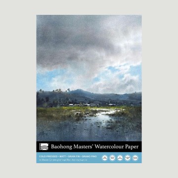 Album per Acquerello Masters Watercolour Baohong, 100% Cotone e Grana Fine