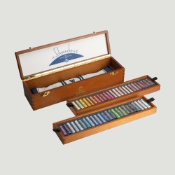 Valigetta in Legno Pastelli Morbidi Schmincke Pastel Travel Set, 48 colori