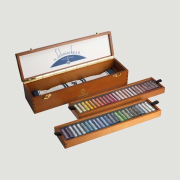 Valigetta in Legno Pastelli Morbidi Schmincke Pastel Travel Set, 48 colori