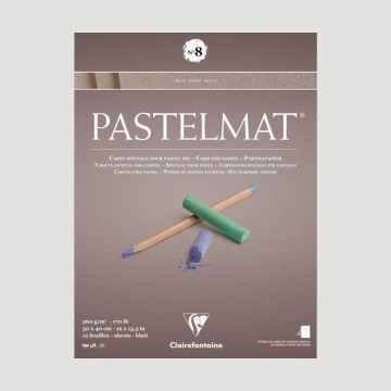 Album Pastelmat 8 Clairefontaine, 12 fogli da 360g Marrone