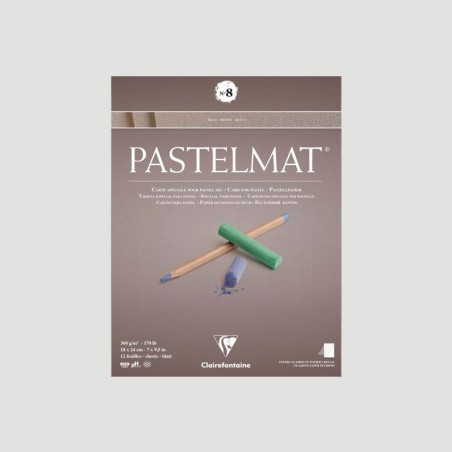 Album Pastelmat 8 Clairefontaine, 12 fogli da 360g Marrone