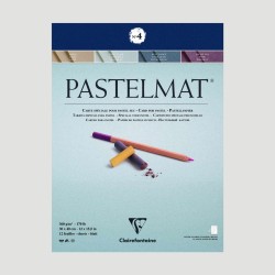 Album Pastelmat 4 Clairefontaine, 12 fogli da 360gr Blu scuro, Azzurro, Bordeaux, Sabbia