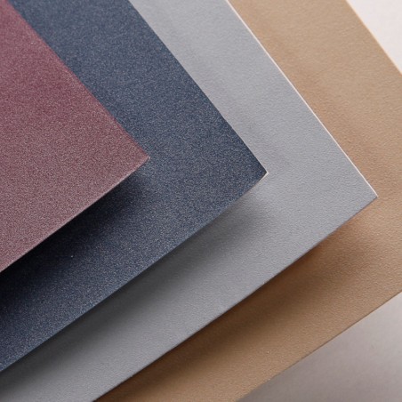 Album Pastelmat 4 Clairefontaine, 12 fogli da 360gr Blu scuro, Azzurro, Bordeaux, Sabbia
