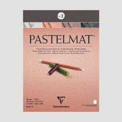 Album Pastelmat 2 Clairefontaine, 12 fogli da 360gr Bianco, Marrone, Siena, Antracite