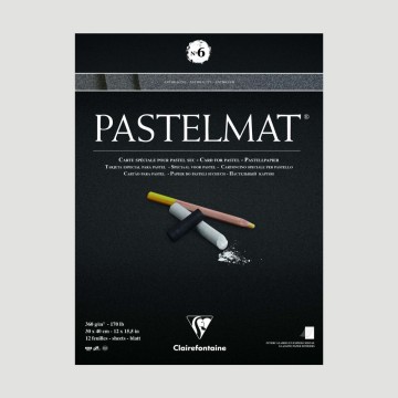 Album Pastelmat 6 Clairefontaine - 12 fogli Antracite da 360gr