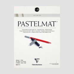 Blocco di carta Pastelmat Clairefontaine, 12 fogli Bianchi da 360gr