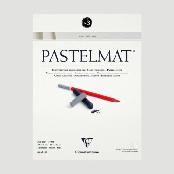 Blocco di carta Pastelmat Clairefontaine, 12 fogli Bianchi da 360gr
