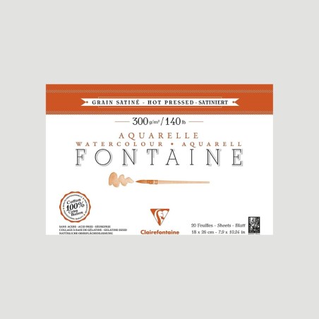 Blocco Fontaine Clairefontaine, Grana Satinata 100% Cotone
