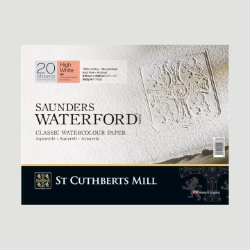 Blocco Saunders Waterford Extra White Grana Satinata 300gr