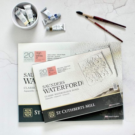 Blocco Saunders Waterford Extra White Grana Satinata 300gr