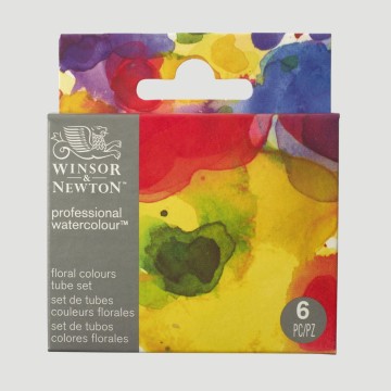 Set Colori Floreali Professional Watercolour Winsor&Newton, 6 colori in tubetti da 5ml