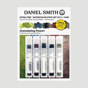 Granulating Power Set Daniel Smith Watercolor Sticks, 5 colori Granulati