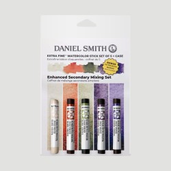 Enhanced Secondary Set Daniel Smith Watercolor Sticks, 5 colori toni secondari