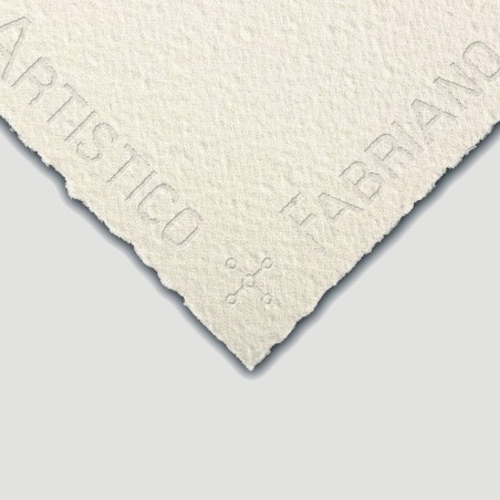 OFFERTA! Fogli Fabriano Artistico Traditional White 100% cotone Grana Grossa, Formato 56x67cm Sfrangiati Lato Corto